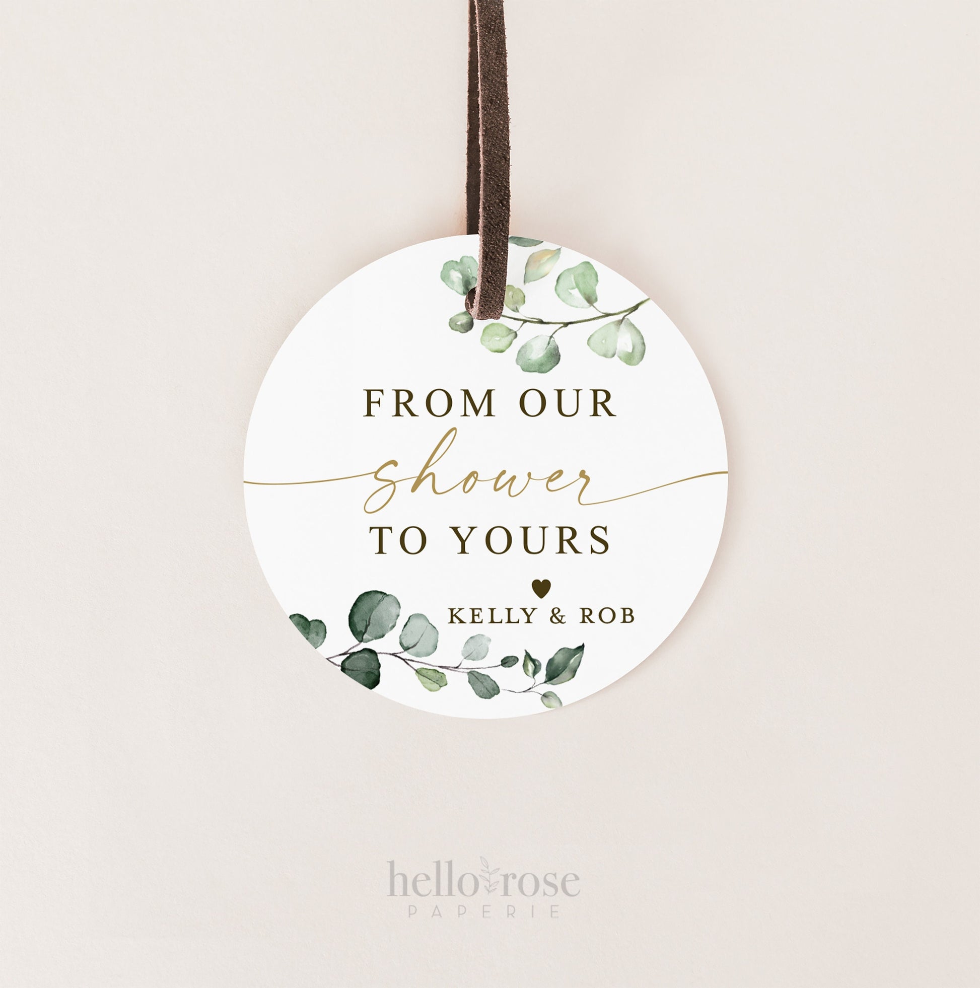 PRINTABLE From Our Shower to Yours Tags . Bridal or Couples Shower . Stickers Labels . Personalized Party Favor Tags . Digital Download PDF