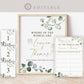 Where in the World Are They Bridal Couples Shower Game . Greenery + Gold . PRINTABLE Editable Template . Instant Download Templett G2-T