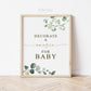 Decorate a Onesie Baby Shower Sign PRINTABLE . Onesie Decorating Making Station . Greenery Gold . Fender Neutral . Instant Download 8x10 G2