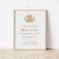 Help the Busy Mom to be Addressee PRINTABLE Sign . Blue Boy Baby Shower . Teddy Bear + Greenery . We Can Bearly Wait . INSTANT DOWNLOAD 8x10