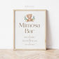 Mimosa Bar PRINTABLE Sign . Teddy Bear Pink Girl . Baby Shower Brunch Sip and See . Greenery . We Can Bearly Wait . DIGITAL DOWNLOAD 8x10