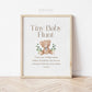 Tiny Baby Hunt Teddy Bear Printable Game Sign . Baby Shower Boy Blue . We Can Bearly Wait. Bear with Greenery . 8x10 Instant Download