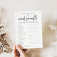 Bridal Word Scramble Bridal Shower Bachelorette Hens Game . Minimalist PRINTABLE Editable Template . Instant Download Templett M2-T