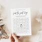 Find the Guest Bingo Editable Game . Bridal Shower Icebreaker Game . Minimalist PRINTABLE Editable Template . Instant Download Templett M2-T