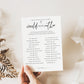 Would She Rather Personalized Bridal Shower Bachelorette Hens Game . Minimalist PRINTABLE Editable Template . Instant Download Templett M2-T