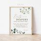 Dirty Diapers Guess the Sweet Mess Game Sign . Boy Girl Baby Shower Chocolate Bar Game . Greenery + Gold . 8x10 Instant Digital Download G2