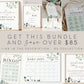 Don't Say Baby Game Table Sign . Boy Girl Neutral Baby Shower . Greenery Gold . PRINTABLE Editable Template Instant Download Templett G2-T