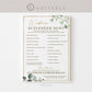 Wedding Scavenger Hunt Game . Personalized Reception Games . Greenery + Gold . PRINTABLE Editable Template Instant Download Templett G2-T