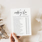 The Wedding Shoe Game Template . Couples Shower Wedding Rehearsal Dinner Game . Minimalist PRINTABLE Editable Instant Download Templett M2-T