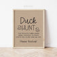 Duck Hunt Baby Shower Game Sign . Find the Rubber Ducky . Boy Girl . Kraft + Black & White . Printable 8x10 Instant Digital Download . K4