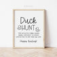 Duck Hunt Baby Shower Game Sign . Find the Rubber Ducky . Boy Girl . Kraft + Black & White . Printable 8x10 Instant Digital Download . K4