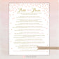Pass the Poem Bridal Shower Game Printable 8x10 . Pass Along Gift Passing Poem . Wedding Bachelorette Hens Party Game . Instant Download