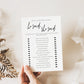 He Said She Said Who Said It Bridal Shower Bachelorette Hens Game . Minimalist PRINTABLE Editable Template . Instant Download Templett M2-T