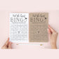 Find the Guest BINGO Printable Bridal Shower Game . Fun Icebreaker . Kraft + Minimalist Black White . Wedding Engagement . Instant Download