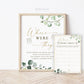 Where Were They Game Cards + Sign Printable . Where in the World . Greenery + Gold . Bridal Shower Bachelorette Party . Instant Download G2