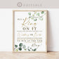 Put a Ring On It Game Sign . Bridal Shower Bachelorette Party . Greenery + Gold . PRINTABLE Editable Template Instant Download Templett G2-T