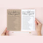 Does the Bride Really Know the Groom Printable Game . Bridal Shower Bachelorette Hens . Kraft + Minimalist Black & White . Instant Download