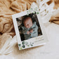 Editable Thank You Card Template with Photo . Baptism Christening Baby Shower . Greenery . PRINTABLE Templett Instant Download . G2-T
