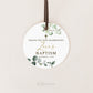 Baptism Thank You Favor Tags Template . Christening Communion Greenery . Personalized Editable PRINTABLE Templett Instant Download G-2