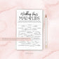 Wedding Vows Mad Libs Bridal Shower Game . Printable 2 Sided . Wedding Bachelorette Hens Party . Black and White Kraft . Instant Download