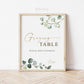 Grazing Table PRINTABLE Sign . Grazing Board Brunch Table . Grazing Station . Wedding Bridal Baby Shower Bachelorette Hens . Greenery G2