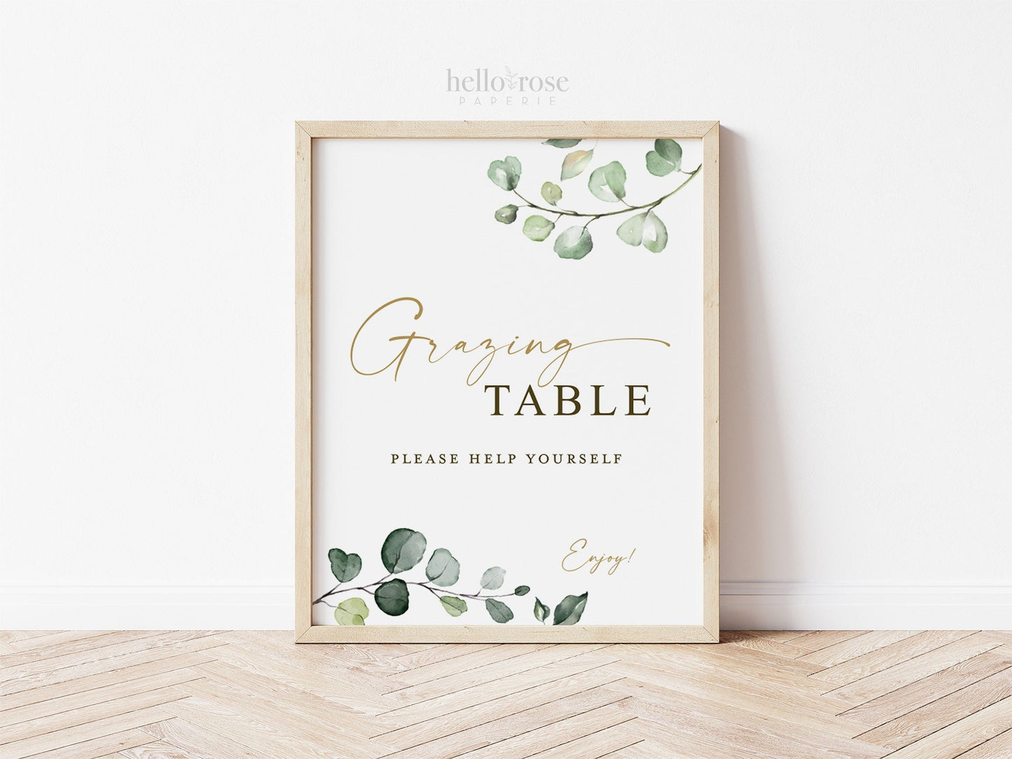 Grazing Table PRINTABLE Sign . Grazing Board Brunch Table . Grazing Station . Wedding Bridal Baby Shower Bachelorette Hens . Greenery G2