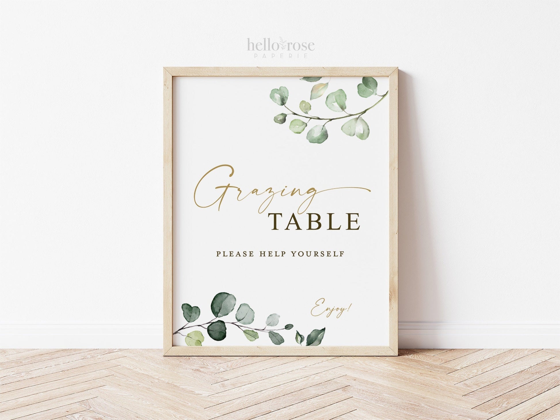 Grazing Table PRINTABLE Sign . Grazing Board Brunch Table . Grazing Station . Wedding Bridal Baby Shower Bachelorette Hens . Greenery G2