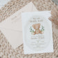 Editable Teddy Bear Baby Shower Invitation and Envelope Template Bundle . 3 Colors Green Blue Pink Neutral . Templett Instant Download B1-T