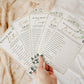 12 Bridal Shower Games Bundle Bestsellers . Printable Wedding Greenery + Gold Games . Editable Template . Instant Download Templett G2-T