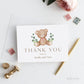 Thank You Card Teddy Bear Editable Template . Bear with Greenery Green Pink Blue Baby Shower . PRINTABLE Templett Instant Download . P2-T