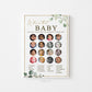 Who's That Celebrity Baby PRINTABLE Baby Shower Game . Greenery and Gold . Instant Download . G2