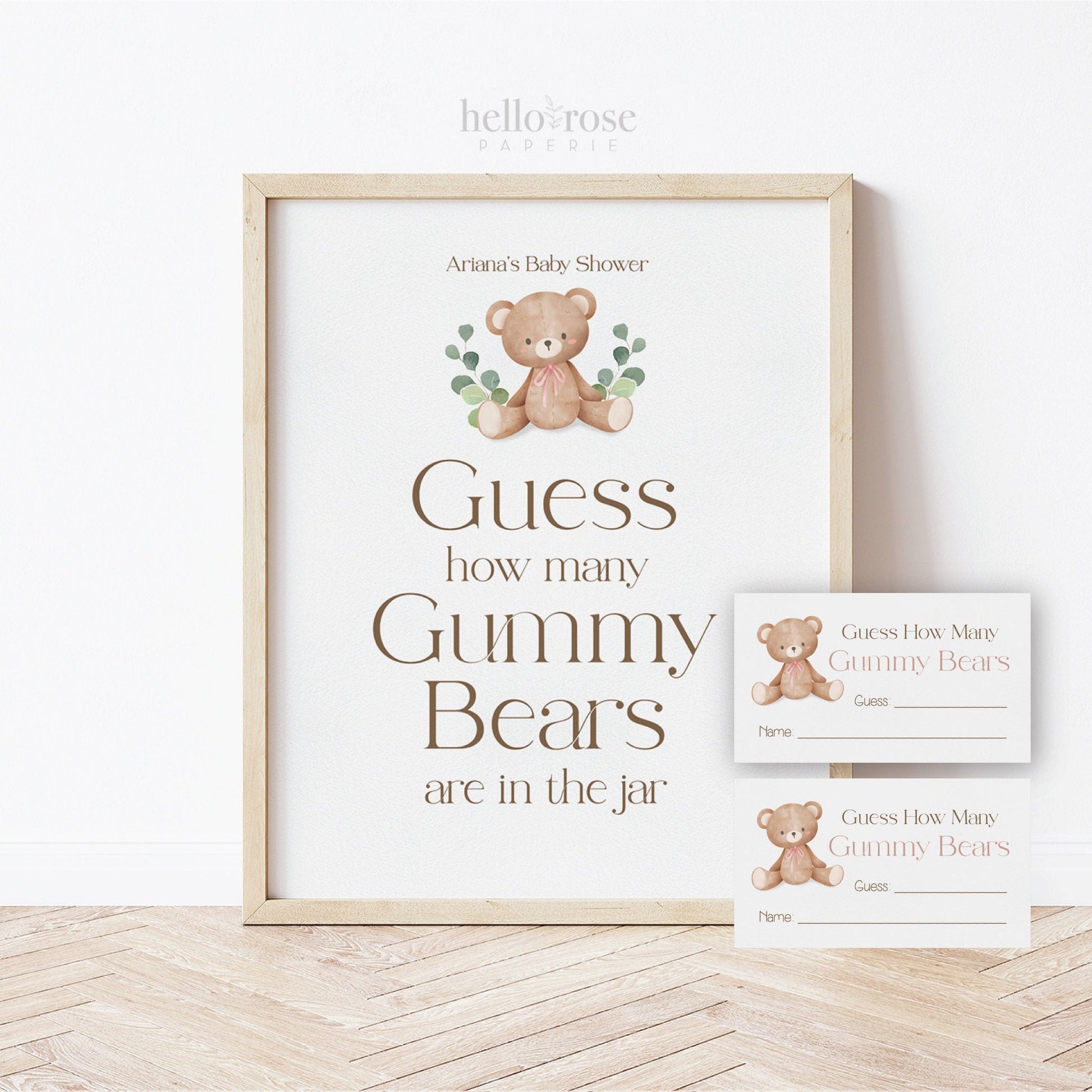 Books and Gifts Sign Template . Books for Baby . Teddy Bear Baby Shower Blue Pink Green . PRINTABLE Editable Templett Instant Download B1-T
