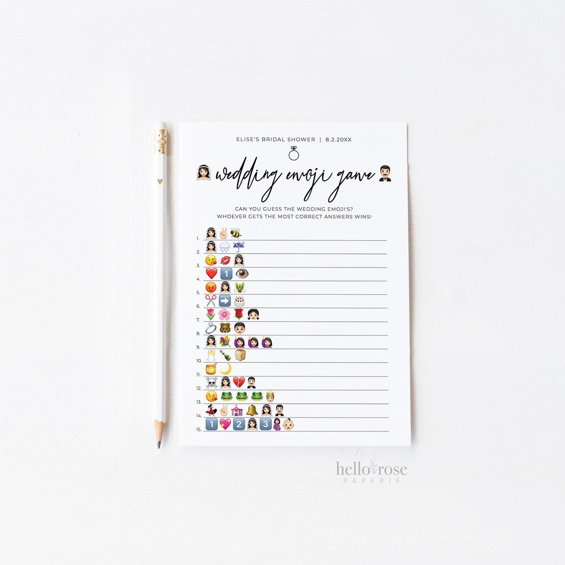 Minimalist Bridal Shower Games Bundle . 25 Editable Printable Games . Best Sellers . Editable Template . Instant Download Templett