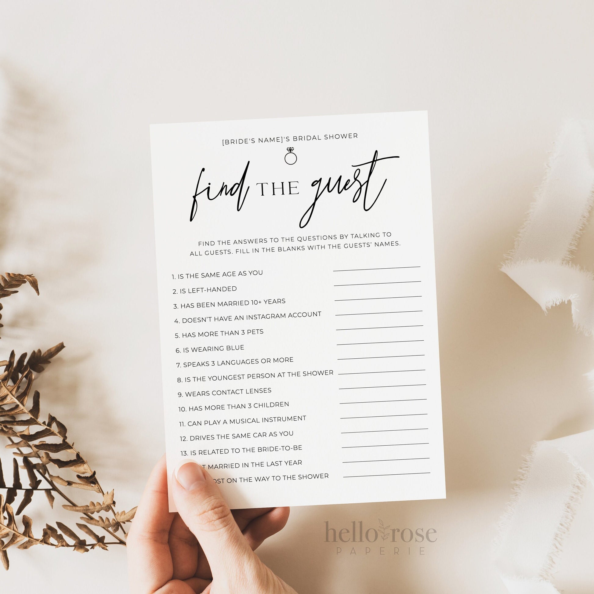 Minimalist Bridal Shower Games Bundle . 25 Editable Printable Games . Best Sellers . Editable Template . Instant Download Templett