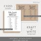Baby Animal Match Game . Baby Shower Trivia Game . Boy Girl Neutral . Kraft + Minimalist Black & White . Instant Download PDF K4
