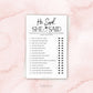 He Said She Said Bridal Shower Printable Game . Who Knows the Bride and Groom Best . Black White Kraft Modern . Instant Digital Download