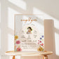 First Birthday Milestone Sign with Photo Template . Wildflowers . PRINTABLE Editable Poster . Instant Download Templett
