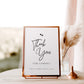 Thank You Sign Editable Template . Please Take One . Wedding Bridal Baby Shower . Minimalist PRINTABLE Instant Download Templett M2-T