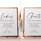 Wedding Bathroom Basket Printable Signs . Ladies and Gents Wedding Restroom . Please Help Yourself . Template Instant Download Templett SM-T