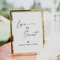 Love is Sweet Please Take a Treat Sign . Wedding Engagement Party Bridal Shower . Simple Modern . Template Instant Download Templett SM-T