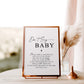 Don't Say Baby Game Table Sign . Boy Girl Neutral Baby Shower . Minimalist . PRINTABLE Editable Template Instant Download Templett SM-T