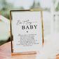 Don't Say Baby Game Table Sign . Boy Girl Neutral Baby Shower . Minimalist . PRINTABLE Editable Template Instant Download Templett SM-T