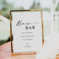 Mimosa Bar Sign . Minimalist Wedding Engagement Bridal Baby Shower Bachelorette Hens Party . Template Instant Download Templett SM-T