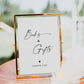 Books and Gifts Simple Modern Sign . Minimalist Baby Shower Gift Table Sign . PRINTABLE Editable Template Instant Download Templett SM-T