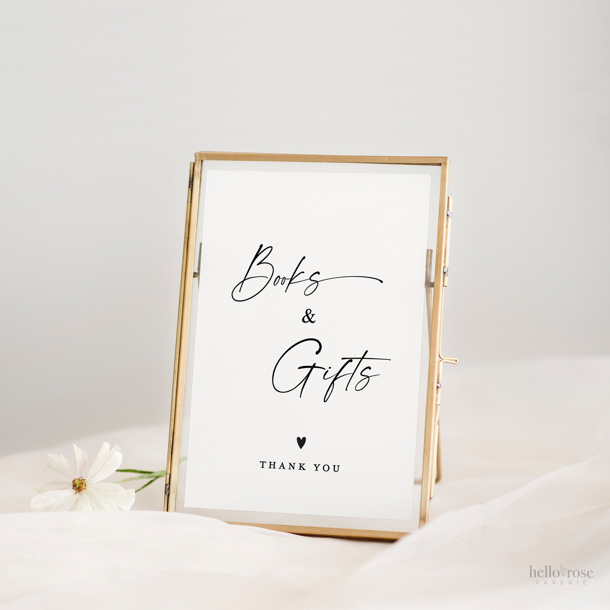 Books and Gifts Simple Modern Sign . Minimalist Baby Shower Gift Table Sign . PRINTABLE Editable Template Instant Download Templett SM-T