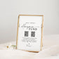 Honeymoon Fund Printable Template . Simple Modern Minimalist Wedding QR Code Gift Sign . Editable Instant Download Templett SM-T