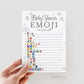 Baby Shower Emoji Pictionary Game . Winter Wonderland Girl Boy Neutral Baby Shower . Baby its Cold Outside White + Silver Printable Download