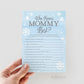 Who Knows Mommy Best Printable Baby Shower Game . Baby It's Cold Outside Boy . Winter Snowflakes Blue Silver . Printable Instant Download