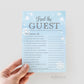Find the Guest . Icebreaker Baby Shower Game Boy . Blue and Silver . Winter Wonderland Baby it's Cold Outside Snowflakes . Instant Download
