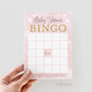 Baby Shower Bingo Card Printable . Winter Girl Baby Shower Game . Baby its Cold Outside . Pink and Gold Glitter . Printable Download
